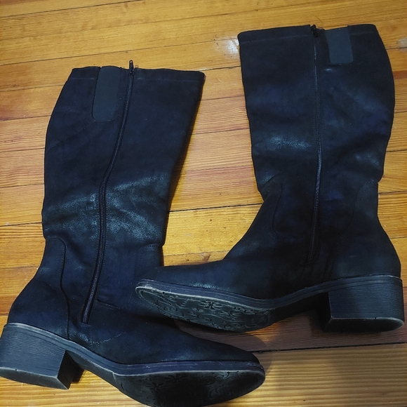 Black knee-high boots size 10 - Picture 4 of 6